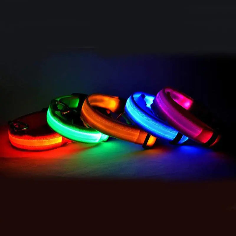 LED Dog Collar - Rechargeable Light Up Pet Safety Collar