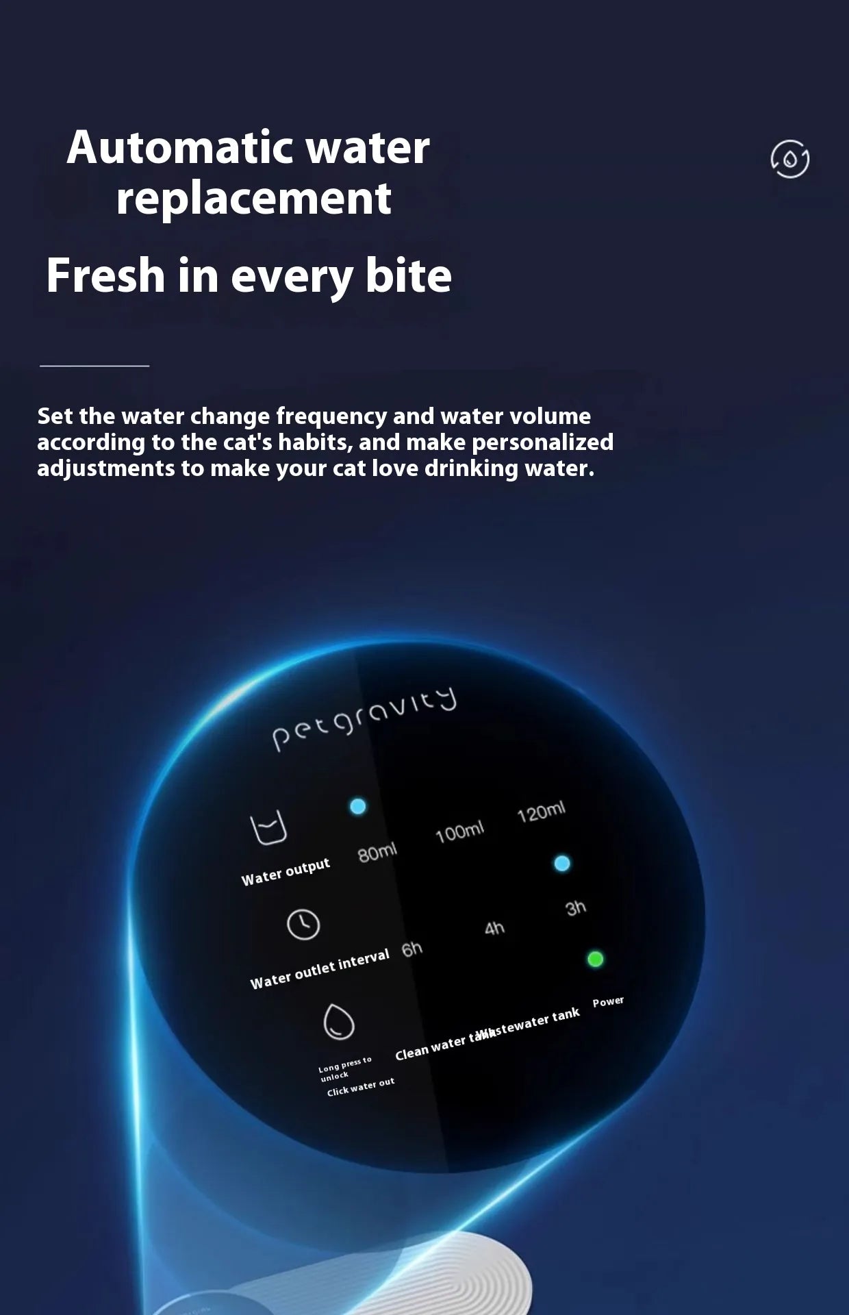 Smart Pet Water Fountain - Cordless with App Alerts