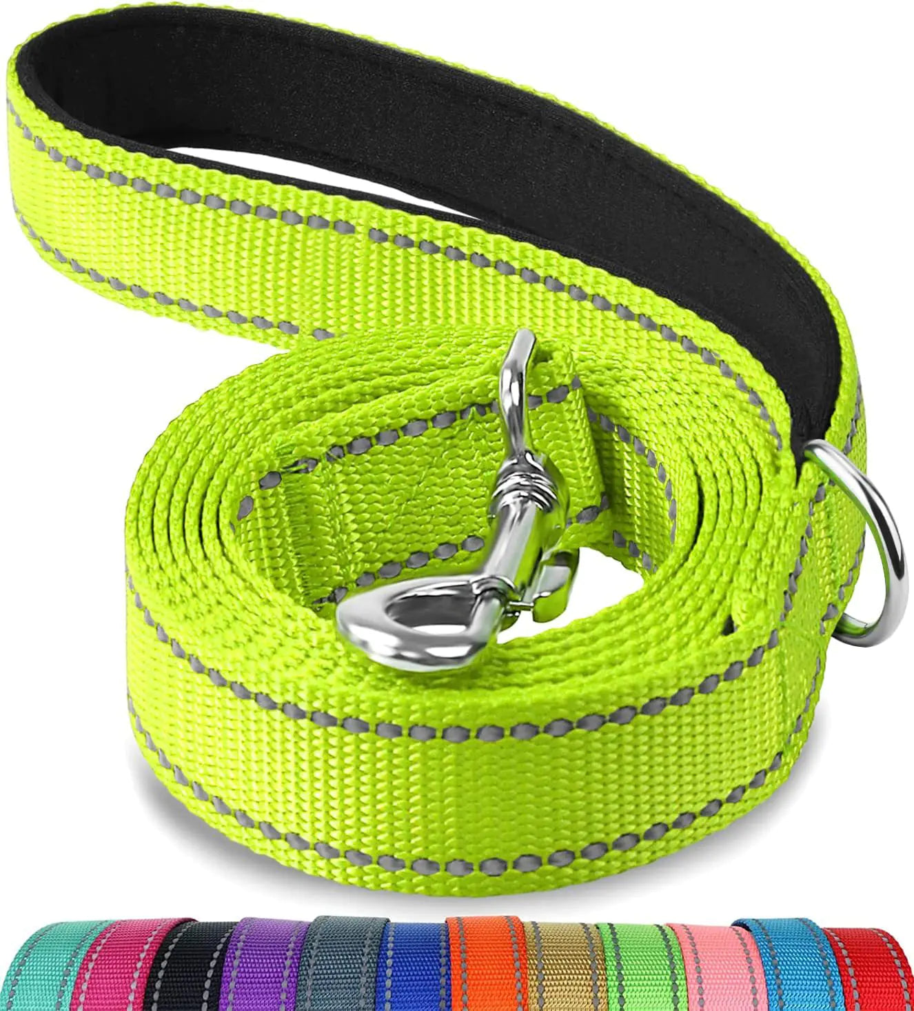 Reflective Dog Leash with Hand Grip - Night Safety Walking