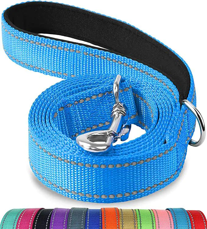 Reflective Dog Leash with Hand Grip - Night Safety Walking