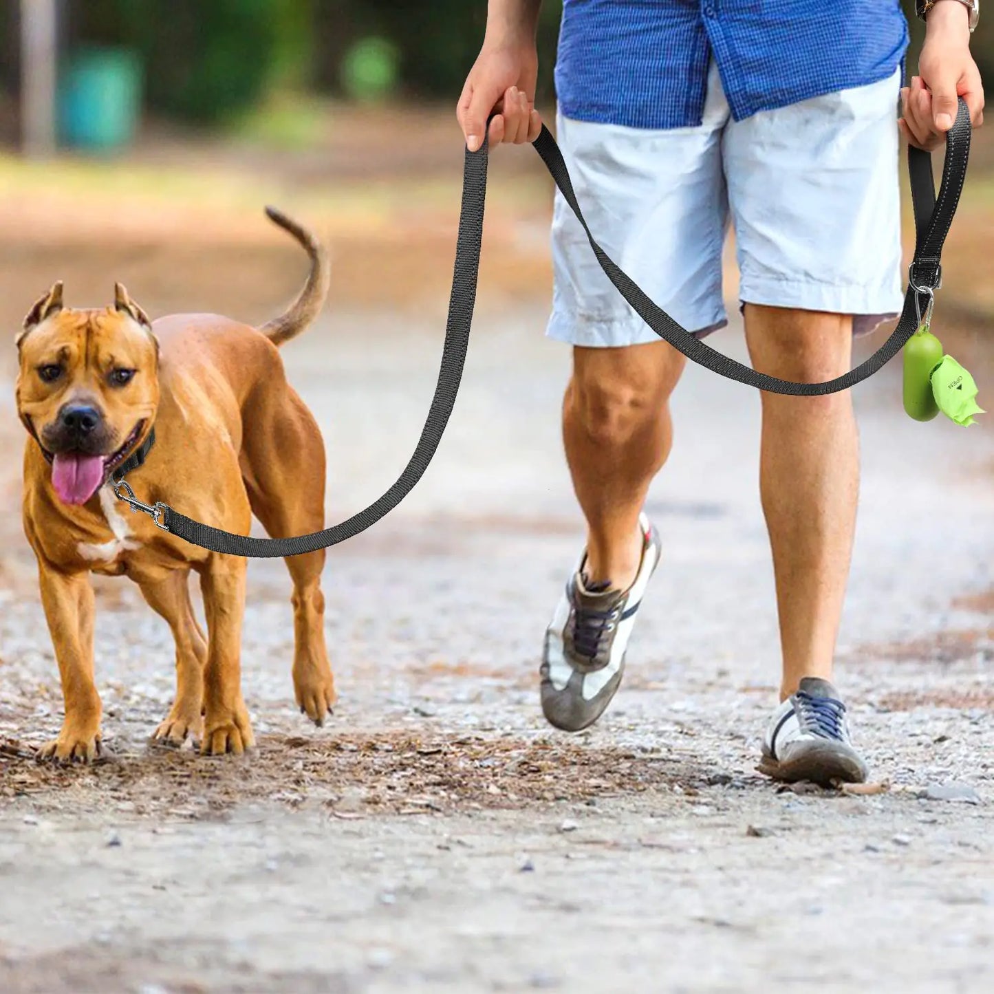 Reflective Dog Leash with Hand Grip - Night Safety Walking