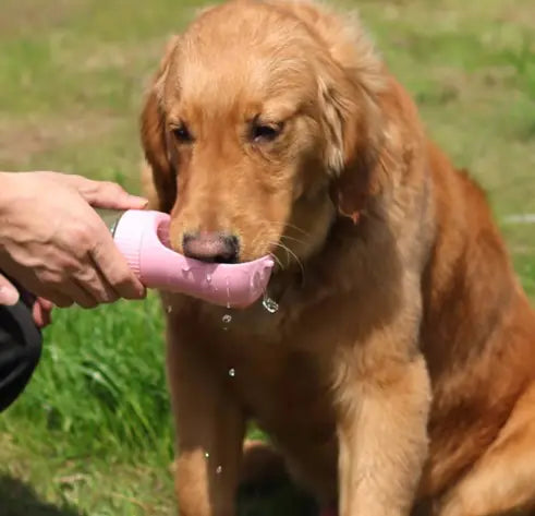 2-in-1 Dog Water Bottle - Portable Travel Dispenser